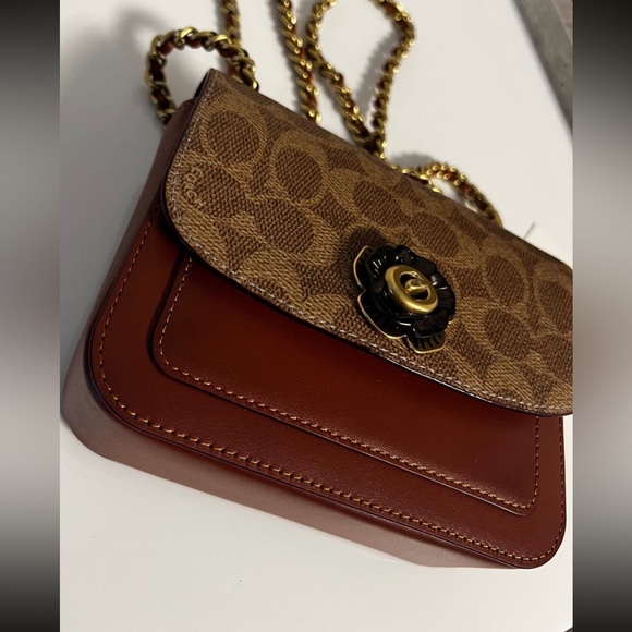 COACH Madison Signature Coated Canvas Mini Shoulder Bag - Picture 3 of 4